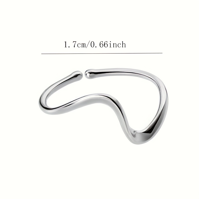 925 Silver Plated Adjustable Ring, Stylish and Exquisite